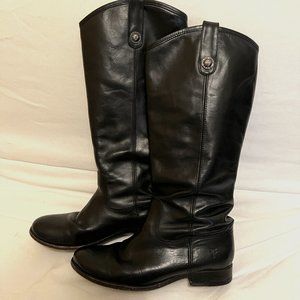 Frye Black Leather Riding Boots Size 7.5